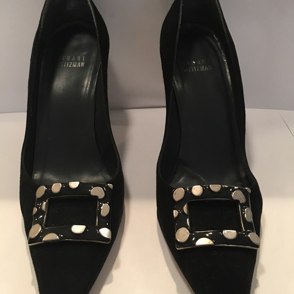 Stuart Weitzman Designer Leather Suede Heels - Picture 4 of 11